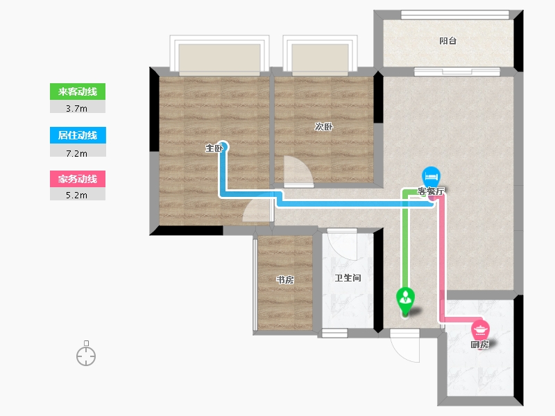 四川省-成都市-四季金悦-75.00-户型库-动静线