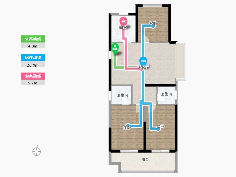 河南省-郑州市-朗悦公园府-93.77-户型库-动静线