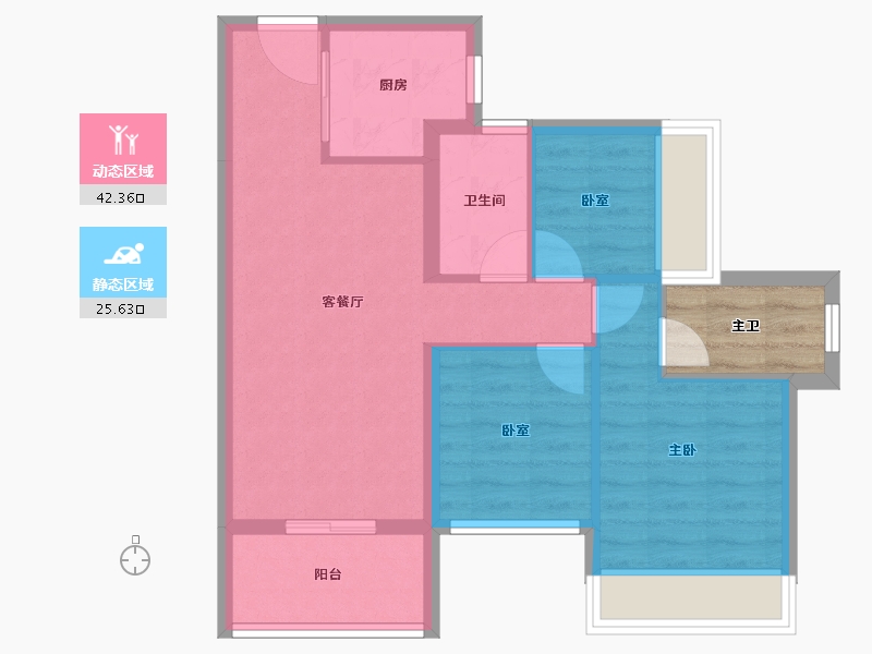 广东省-深圳市-东关珺府-64.44-户型库-动静分区