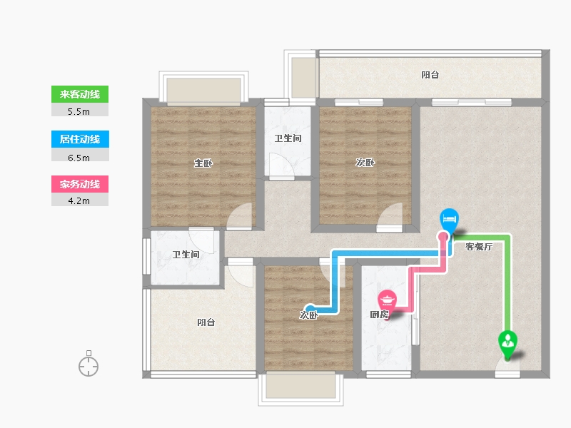 广西壮族自治区-河池市-云峰壹号-101.35-户型库-动静线