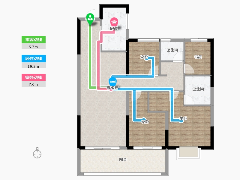 山西省-太原市-华润置地公元九里-104.01-户型库-动静线