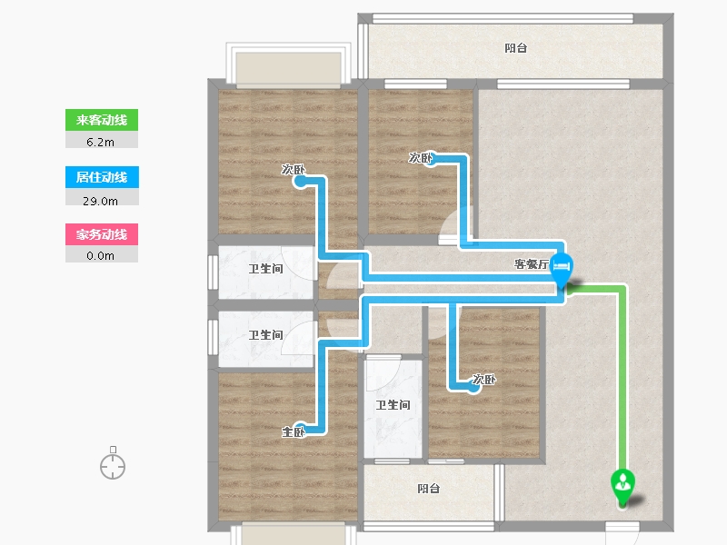 广西壮族自治区-河池市-中山华府-105.11-户型库-动静线