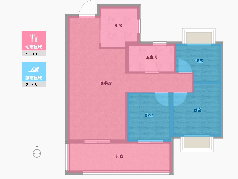 湖北省-荆州市-荆州当代城MOMΛ-71.20-户型库-动静分区