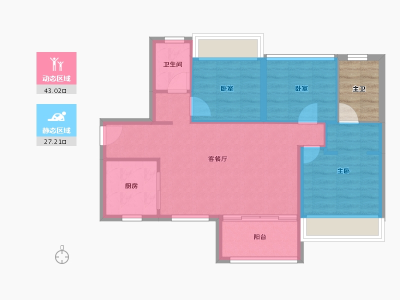 广东省-深圳市-东关珺府-67.15-户型库-动静分区