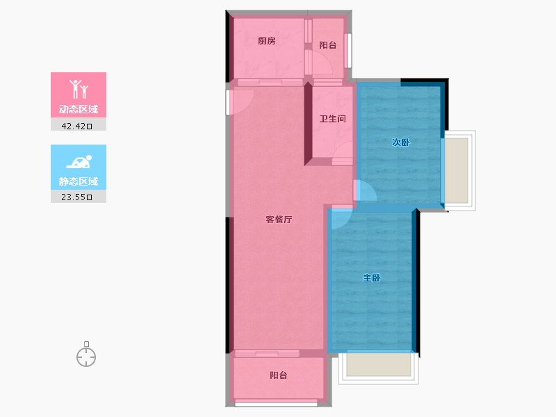 广东省-广州市-港骏轩-57.87-户型库-动静分区