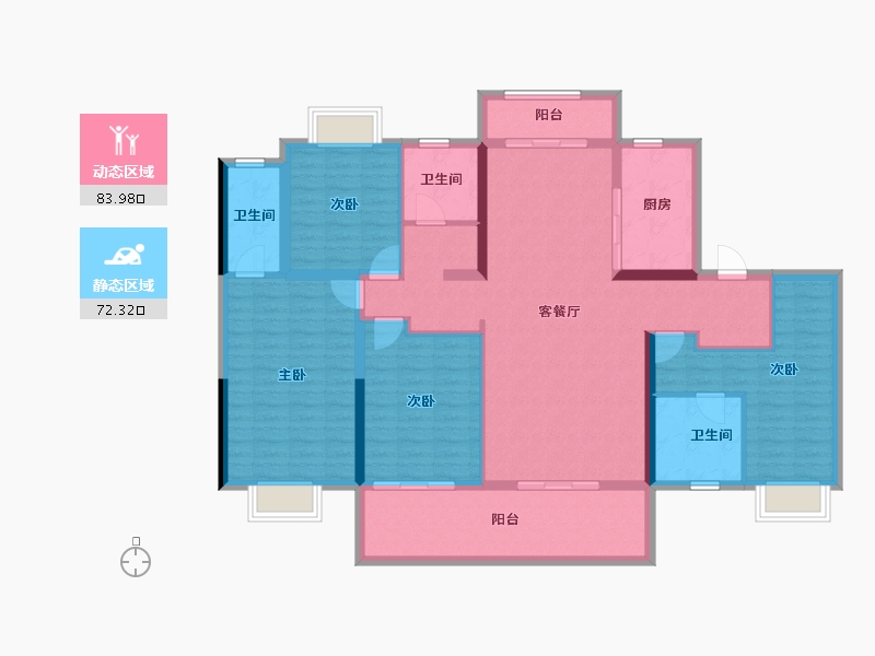 湖南省-长沙市-招商雍山湖-141.00-户型库-动静分区