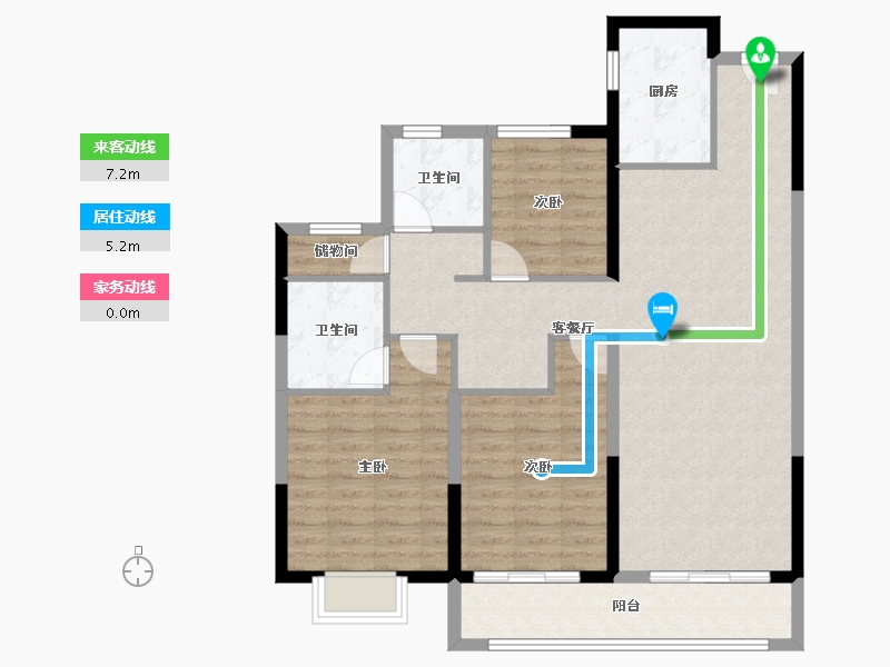 山西省-太原市-华润置地公元九里-100.00-户型库-动静线