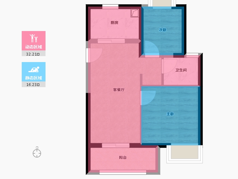 福建省-漳州市-招商兰溪谷二期-42.39-户型库-动静分区