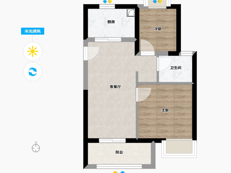 福建省-漳州市-招商兰溪谷二期-42.39-户型库-采光通风