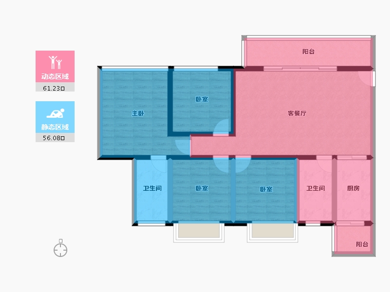 四川省-成都市-人居梧桐屿-104.00-户型库-动静分区