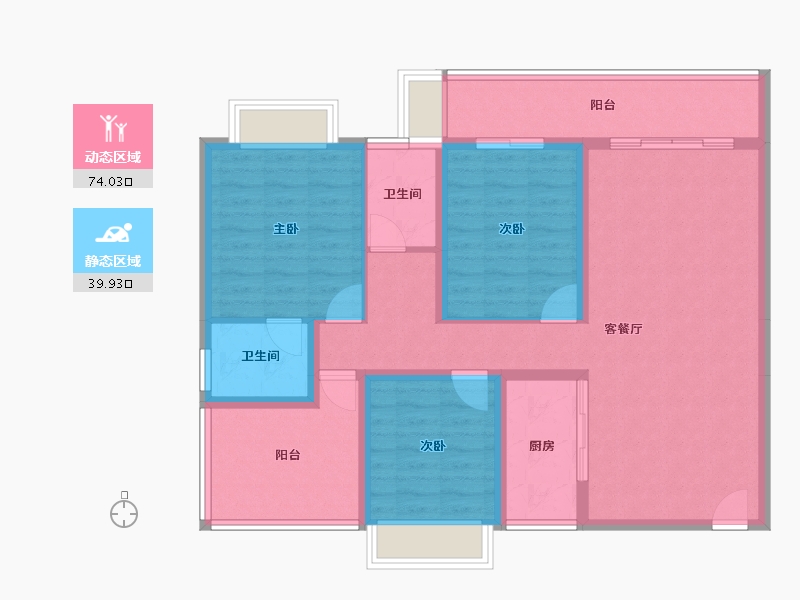 广西壮族自治区-河池市-云峰壹号-101.75-户型库-动静分区