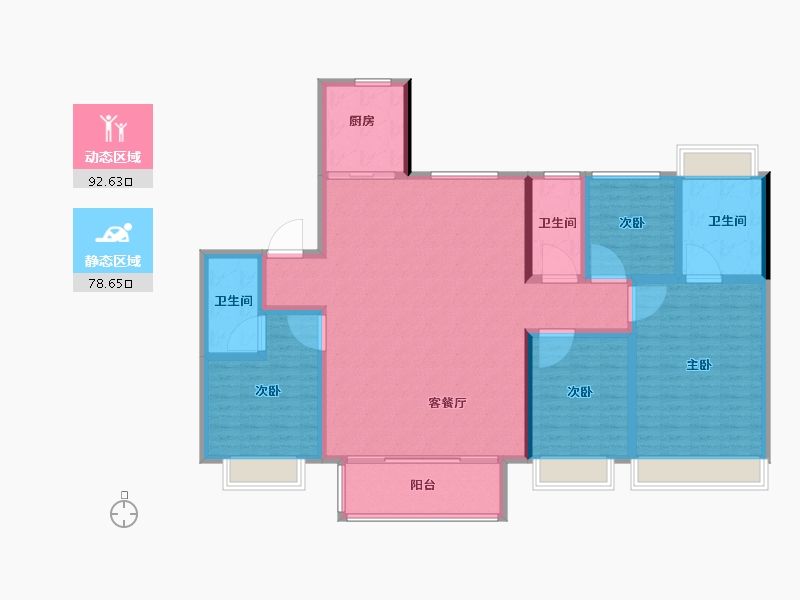 江苏省-南通市-如东碧桂园公园星著-156.00-户型库-动静分区