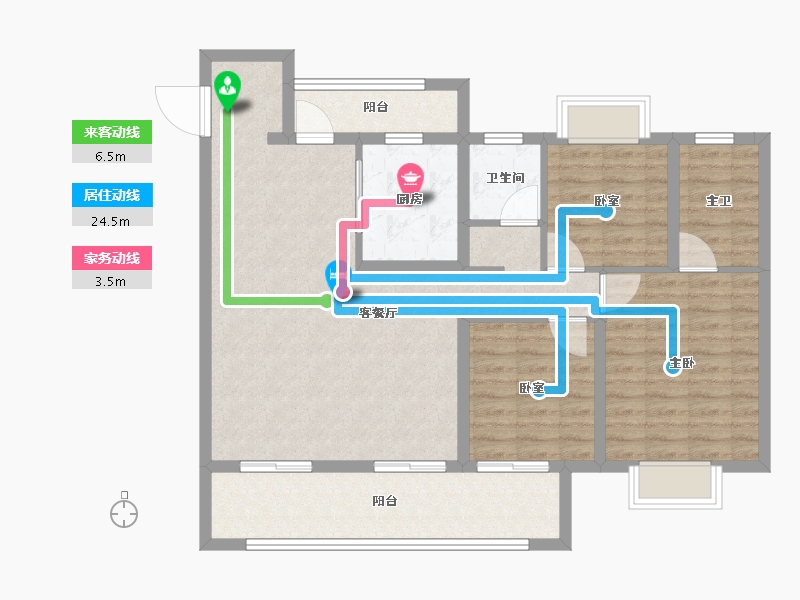 湖北省-荆州市-荆州当代城MOMΛ-102.40-户型库-动静线