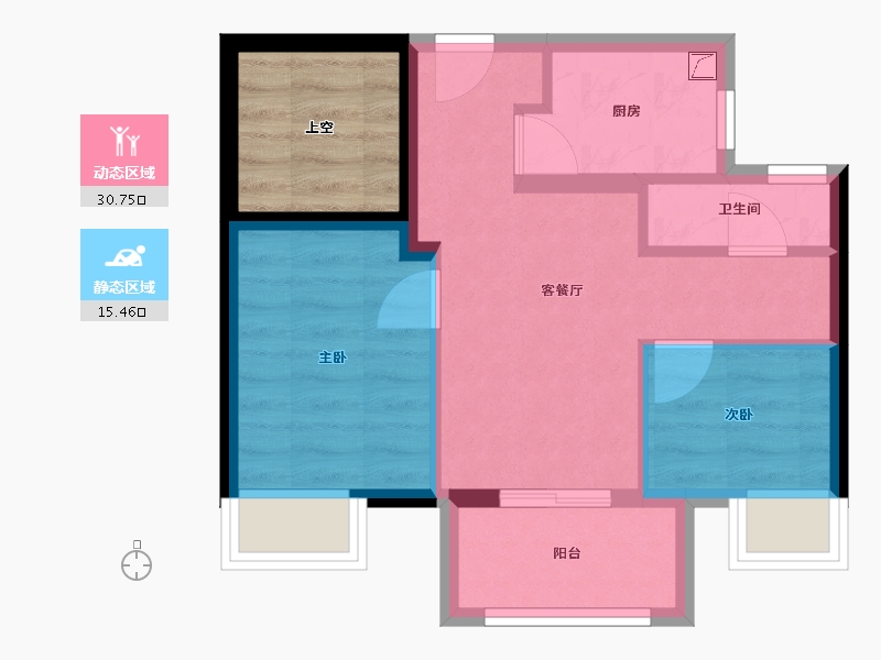 福建省-漳州市-招商兰溪谷二期-44.80-户型库-动静分区