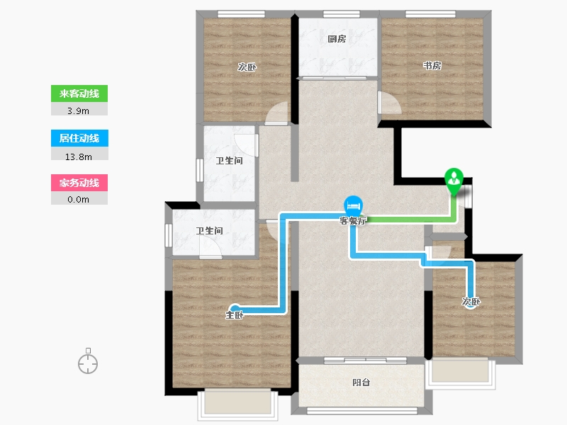 山西省-太原市-华润置地公元九里-111.20-户型库-动静线