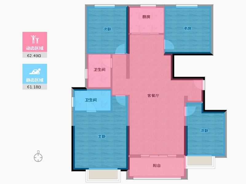 山西省-太原市-华润置地公元九里-111.20-户型库-动静分区