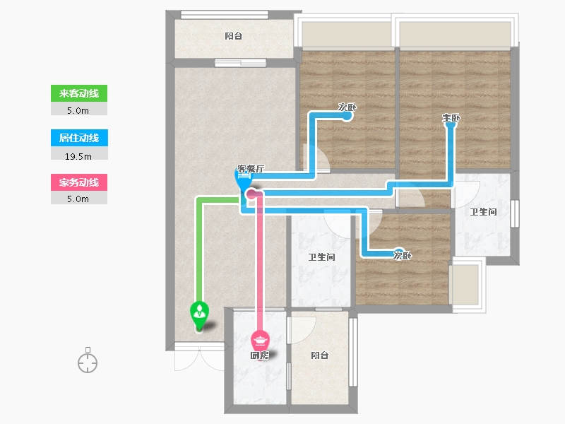 广东省-广州市-祈福名望天下-80.69-户型库-动静线