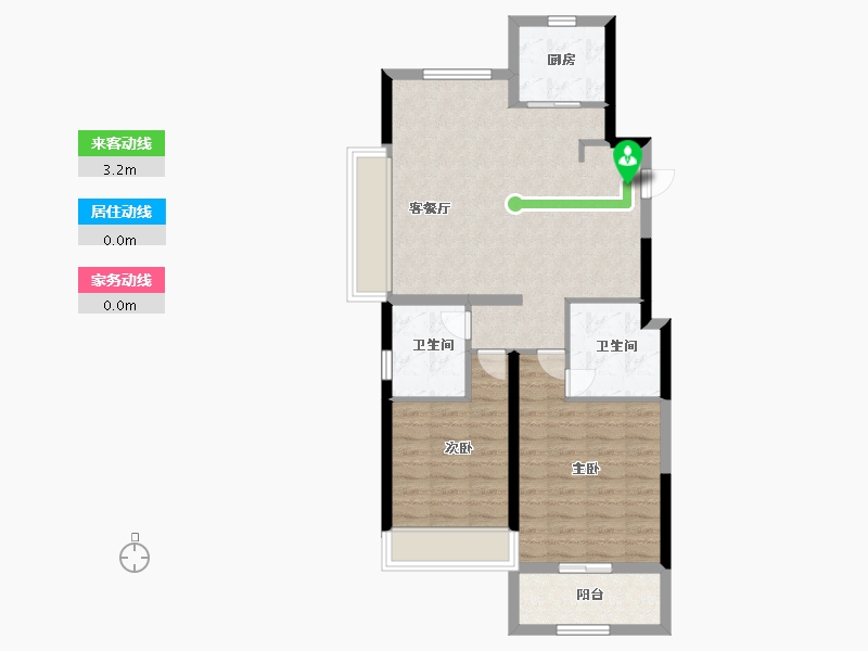 浙江省-舟山市-金宸府-76.00-户型库-动静线