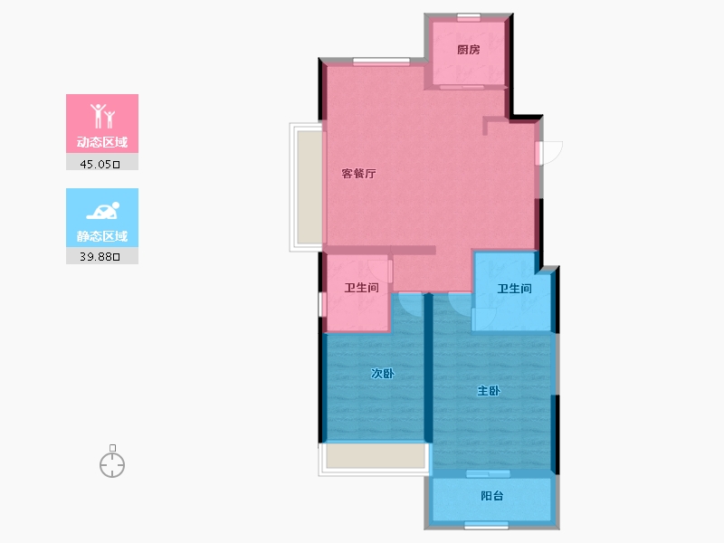 浙江省-舟山市-金宸府-76.00-户型库-动静分区