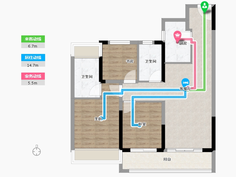 江苏省-苏州市-融信天澄-82.40-户型库-动静线