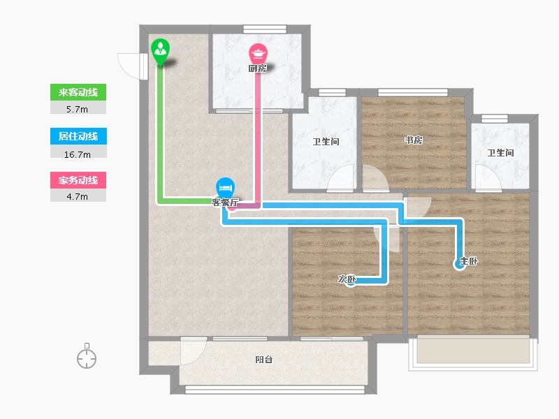 山东省-青岛市-西海岸·创新科技城-83.70-户型库-动静线