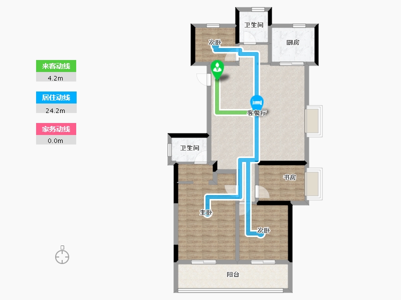 浙江省-温州市-融创凯迪中心-104.00-户型库-动静线