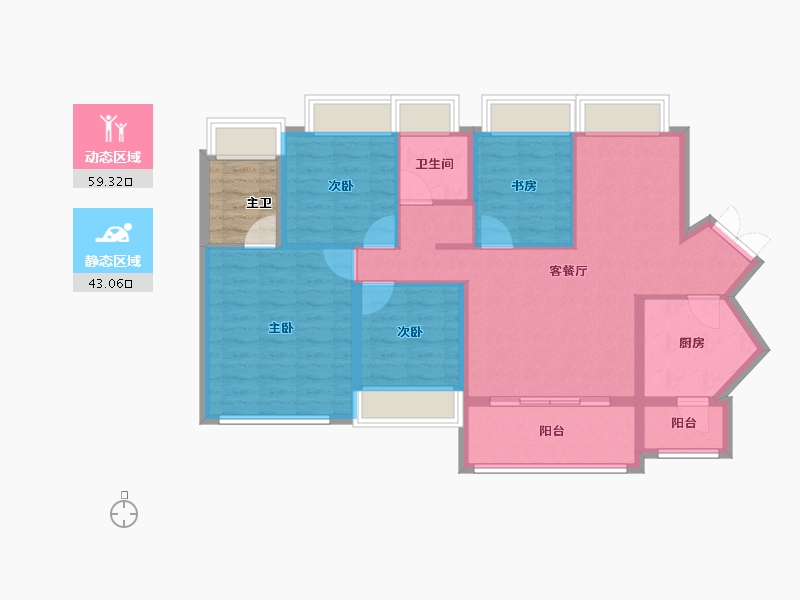 广东省-深圳市-招商东岸-96.00-户型库-动静分区