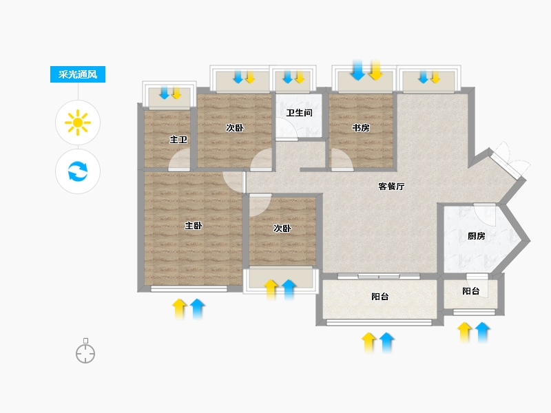 广东省-深圳市-招商东岸-96.00-户型库-采光通风