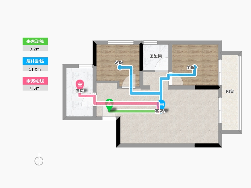 河南省-郑州市-鑫苑·悦府-61.60-户型库-动静线