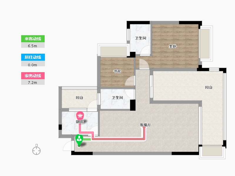 广西壮族自治区-河池市-河池澳门国际城-89.01-户型库-动静线