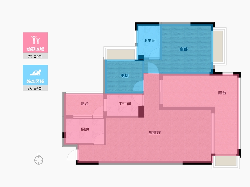 广西壮族自治区-河池市-河池澳门国际城-89.01-户型库-动静分区