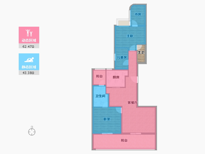 广东省-深圳市-保利青谷-96.71-户型库-动静分区