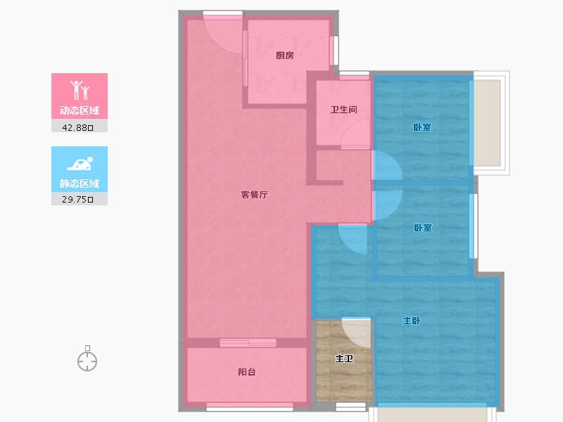 广东省-深圳市-东关珺府-68.08-户型库-动静分区