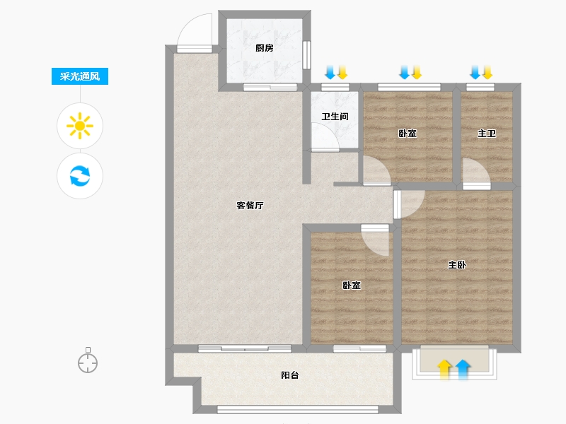 山东省-菏泽市-明德府-100.00-户型库-采光通风