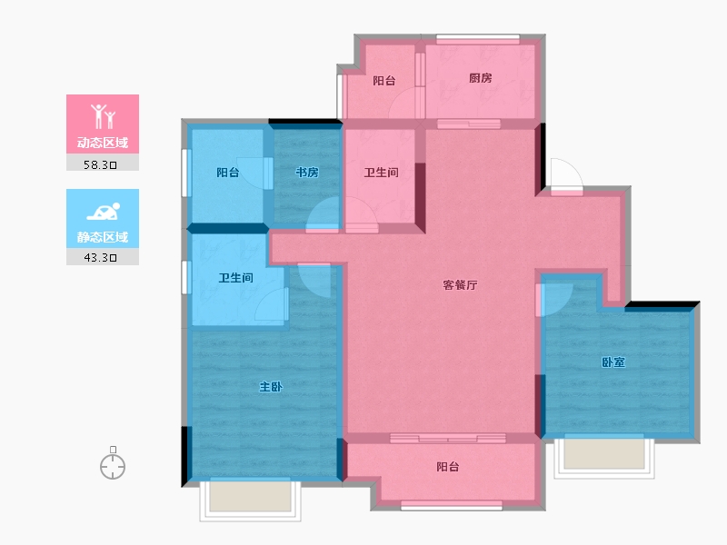 四川省-成都市-新城悦隽盛世-89.60-户型库-动静分区