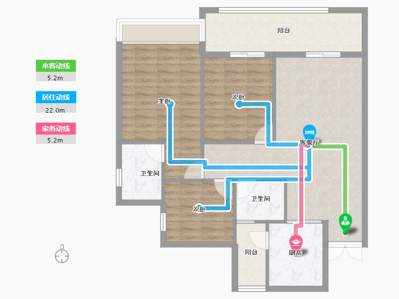 广东省-广州市-祈福名望天下-97.07-户型库-动静线