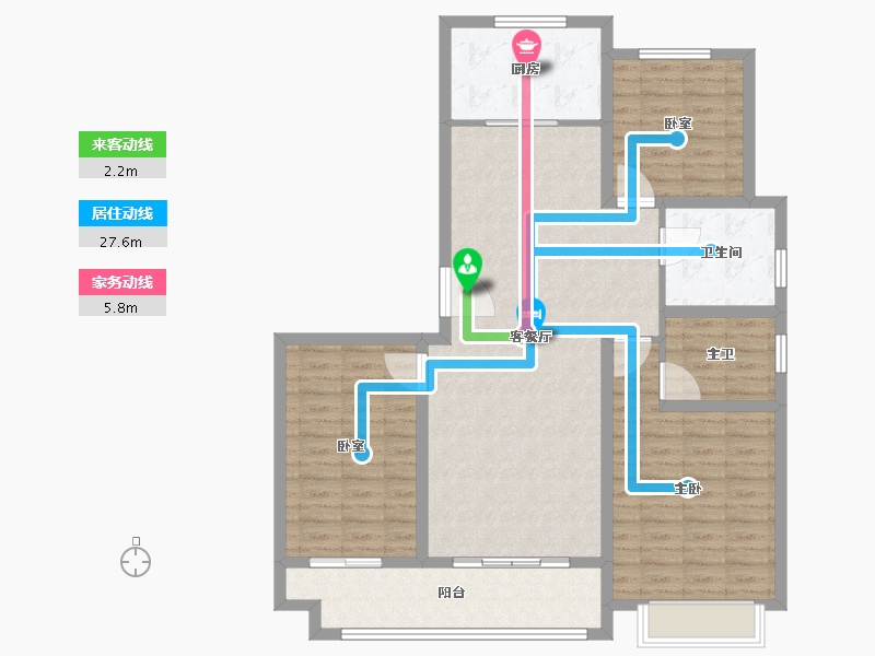 山东省-菏泽市-明德府-108.80-户型库-动静线