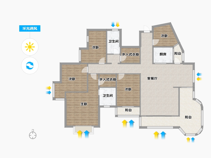 广西壮族自治区-南宁市-香榭里花园-153.65-户型库-采光通风