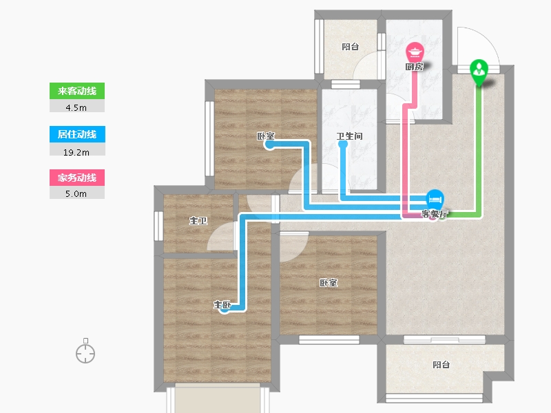 四川省-成都市-中梁御璟台-70.43-户型库-动静线