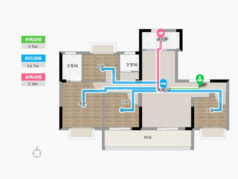 福建省-福州市-大东海世茂天玺-104.01-户型库-动静线