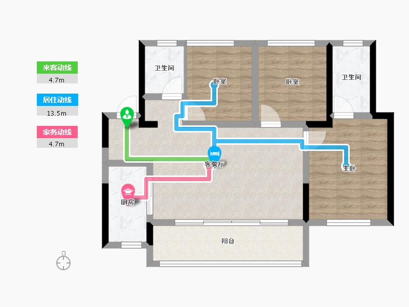 四川省-成都市-新城悦隽盛世-76.65-户型库-动静线