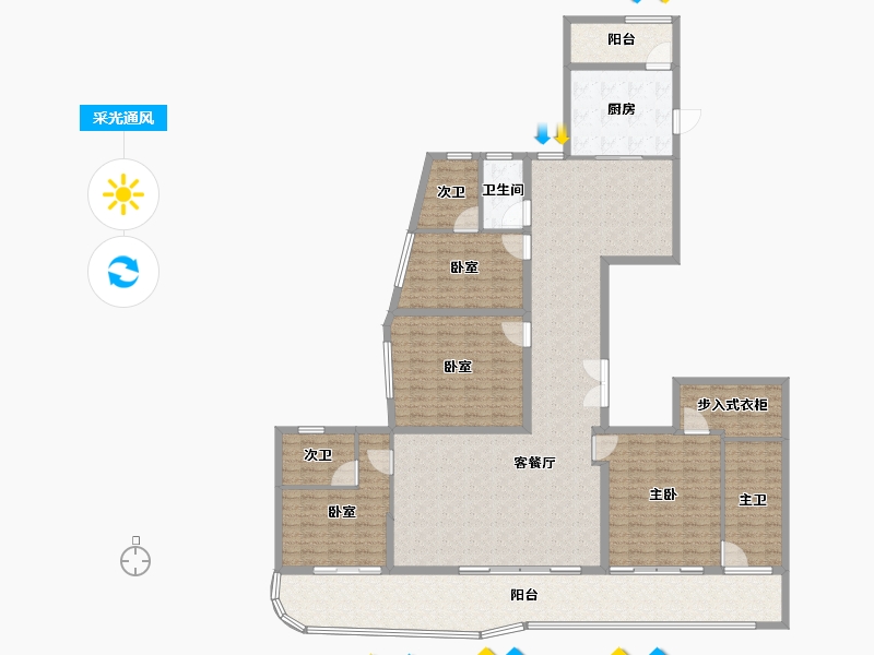 广东省-深圳市-保利青谷-201.60-户型库-采光通风