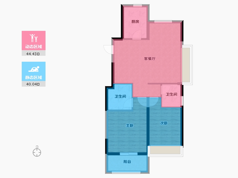 浙江省-舟山市-金宸府-76.00-户型库-动静分区