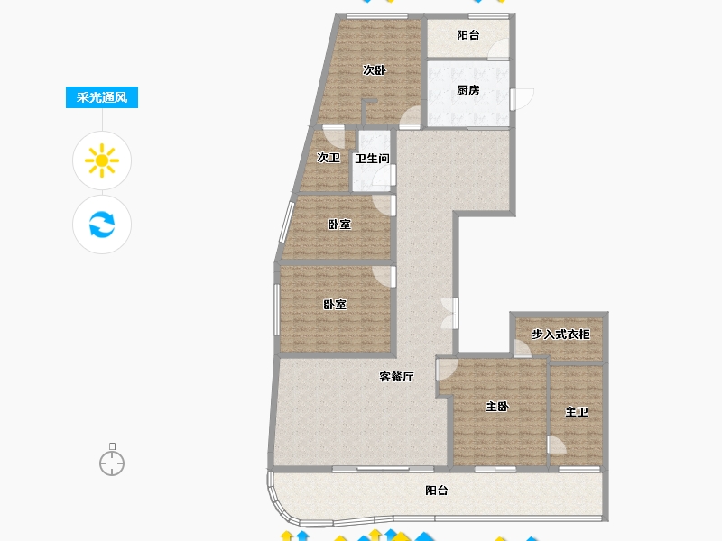 广东省-深圳市-保利青谷-202.75-户型库-采光通风