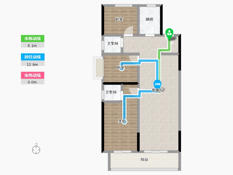 河南省-郑州市-鑫苑·悦府-110.41-户型库-动静线