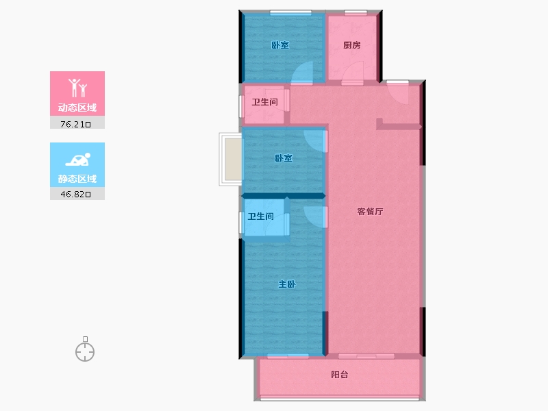 河南省-郑州市-鑫苑·悦府-110.41-户型库-动静分区