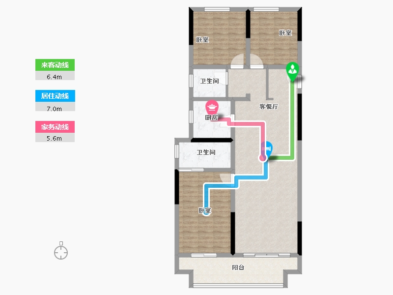 河南省-郑州市-鑫苑·悦府-116.00-户型库-动静线