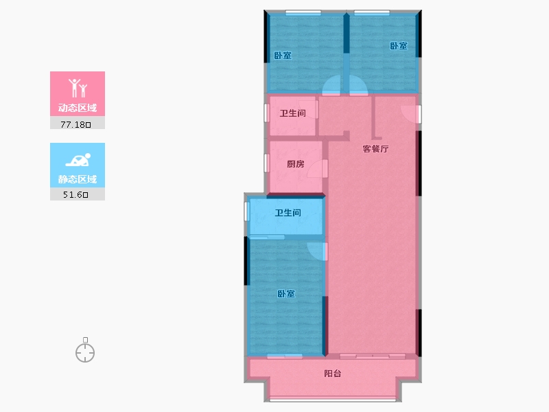 河南省-郑州市-鑫苑·悦府-116.00-户型库-动静分区