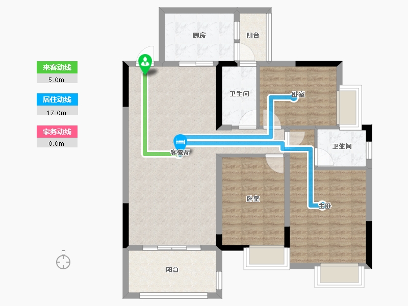 贵州省-贵阳市-祥风贵阳溪府-94.66-户型库-动静线