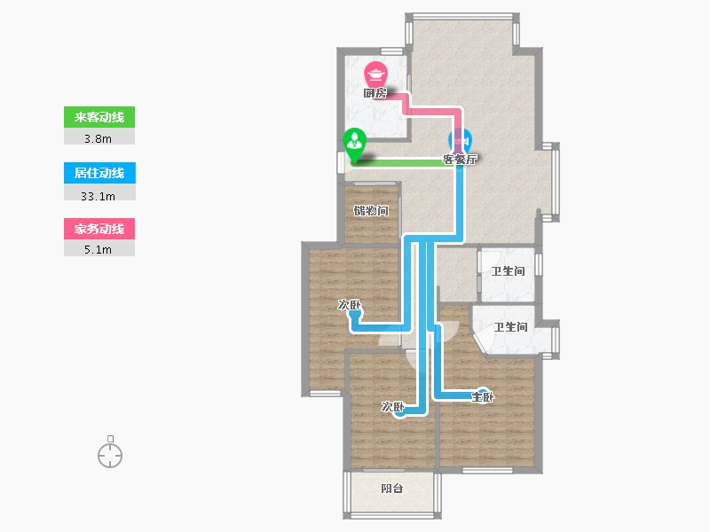 福建省-福州市-锦绣华庭-120.00-户型库-动静线